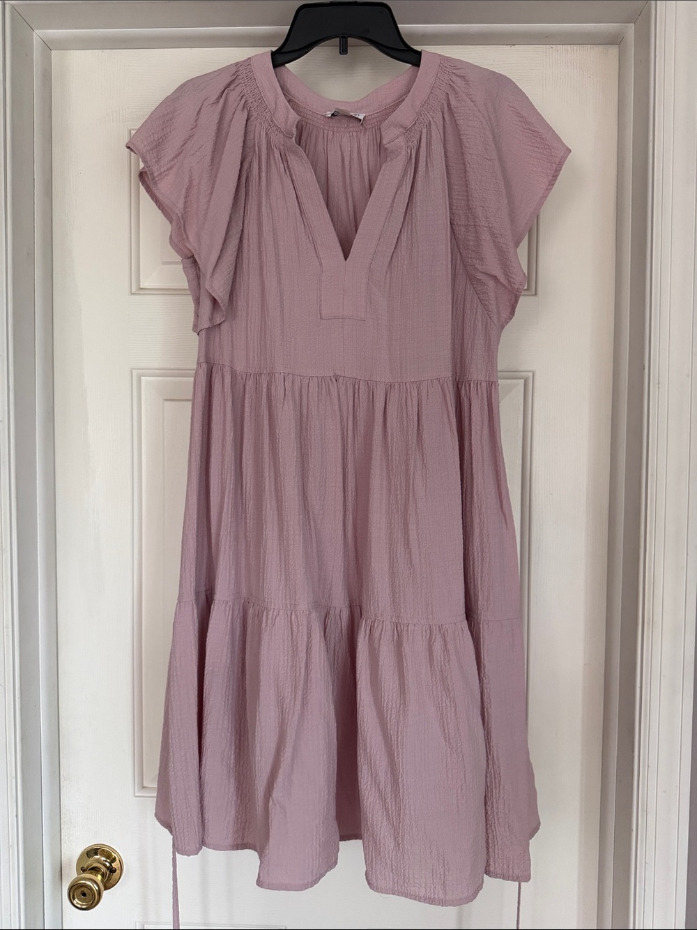 Calvin Klein Mauve Tiered Babydoll Dress